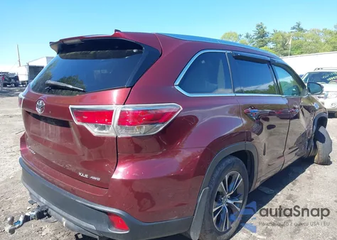 2016 Toyota Highlander Xle V6 from USA, damaged, VIN 5TDJKRFH6GS235767
